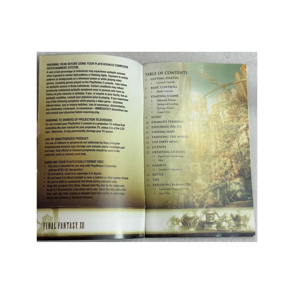Final Fantasy XII Collector's Edition PS2 Steelbook CIB 2 Disc Manual Reg Card